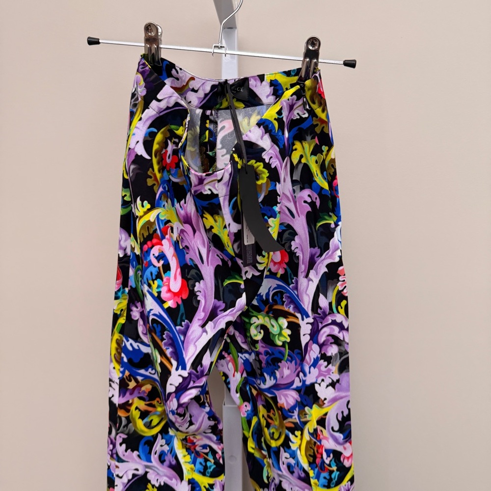 Versace Multicolor Baroque Print Flare Pants kids size 10 - Picture 6 of 9